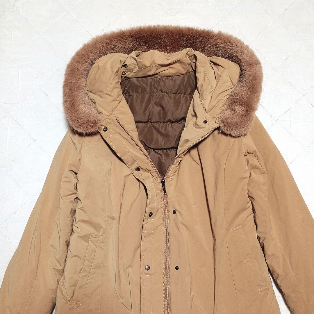 極美品　mistico　ミスティコ　ダウンコート　キャメル　40　キング