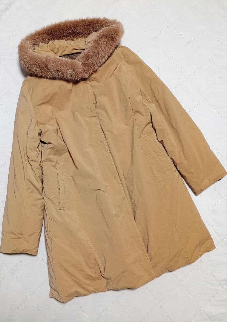 極美品　mistico　ミスティコ　ダウンコート　キャメル　40　キング