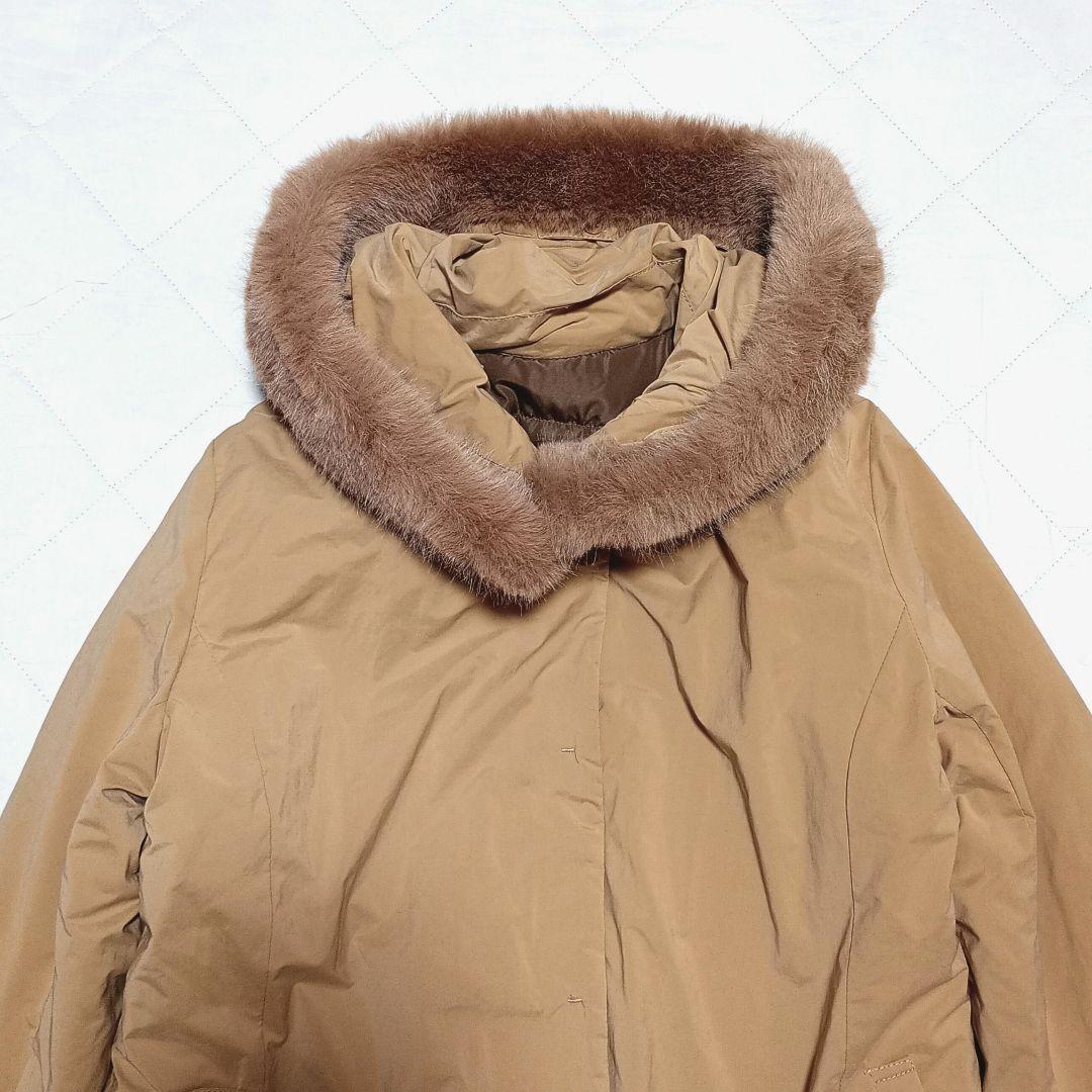 極美品　mistico　ミスティコ　ダウンコート　キャメル　40　キング
