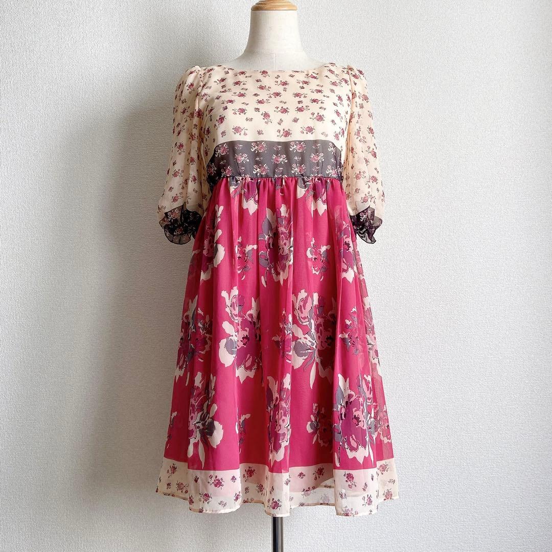 ジルスチュアート JILL STUART ワンピース 花柄 総柄 日本製 2