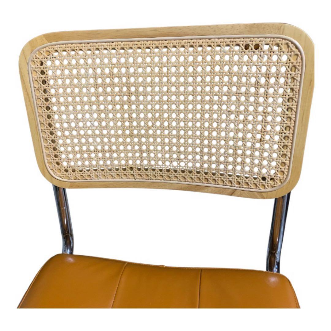 ラタンチェア　ダイニングチェア　ブラウン