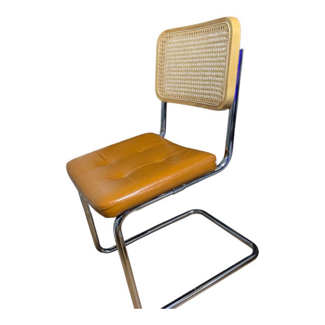 ラタンチェア　ダイニングチェア　ブラウン