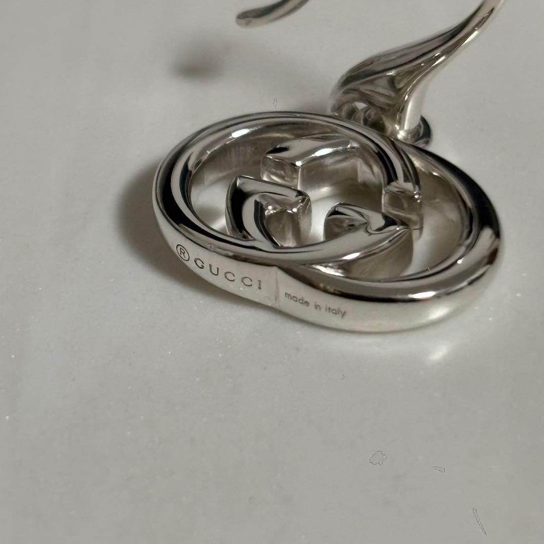 GUCCI 　新品未使用品　片耳用　インターロッキングピアス　925シルバー