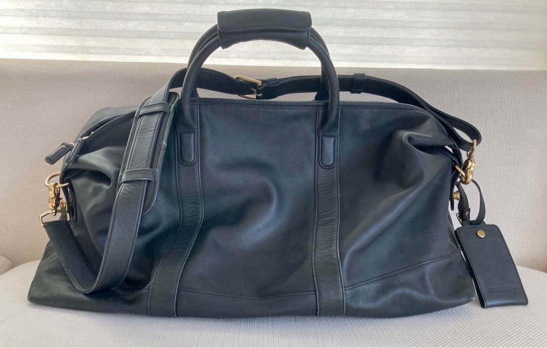 coach コーチボストンバッグ　レザー　ブラック　ショルダー2way