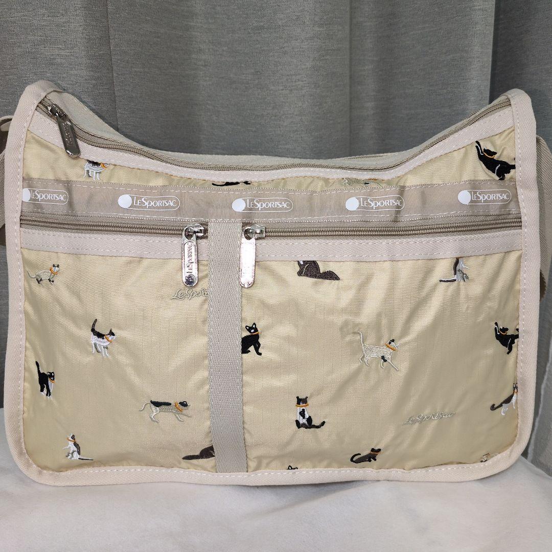 新品未使用　タグ付き！LeSportsac ショルダーバッグ 犬 ネコ刺繍