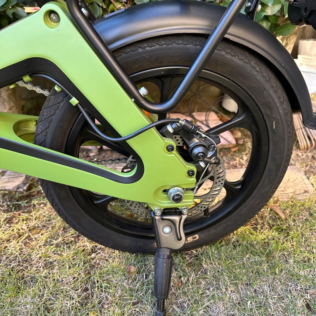 AIDDE A2電動アシスト自転車　16インチ　折りたたみ自転車　ライムグリーン