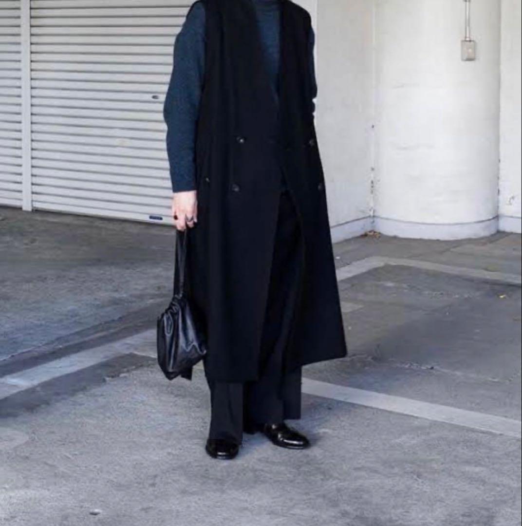 ジャケット・アウター ssstein/OVERSIZED LINEAR NO COLLAR COAT