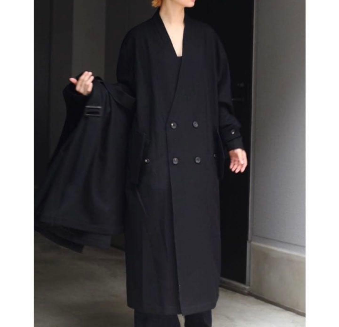 ジャケット・アウター ssstein/OVERSIZED LINEAR NO COLLAR COAT