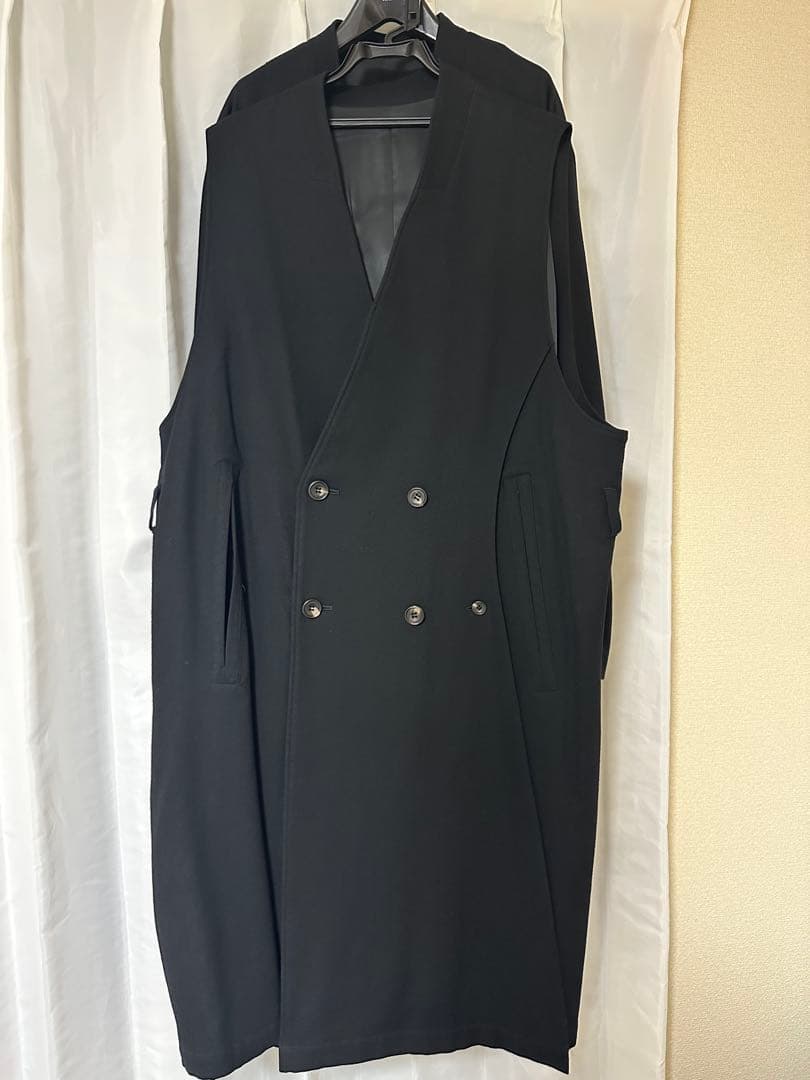 ジャケット・アウター ssstein/OVERSIZED LINEAR NO COLLAR COAT