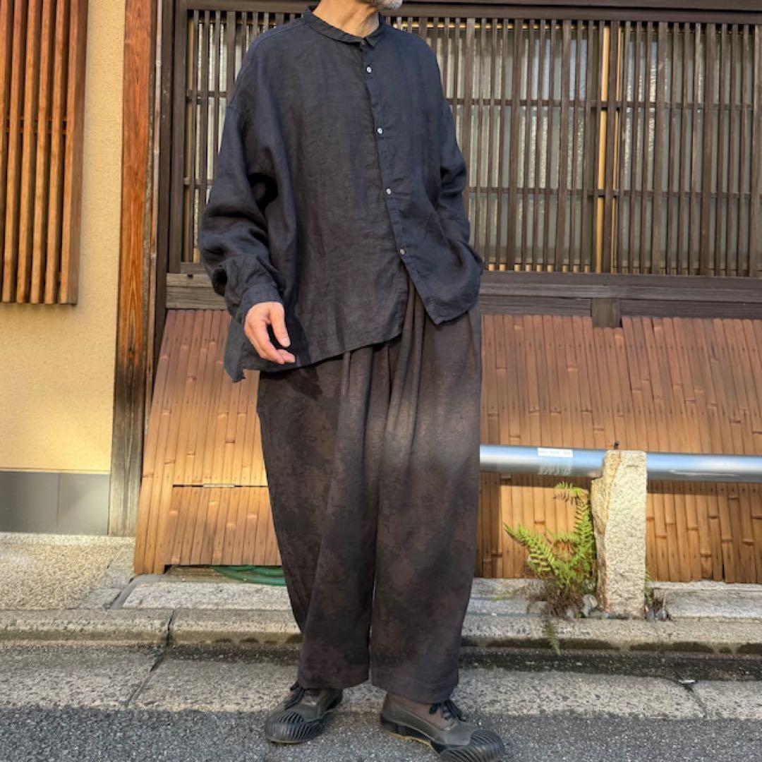 mittan 綿絹麻ジャカードパンツ　pt-90 ジャガード