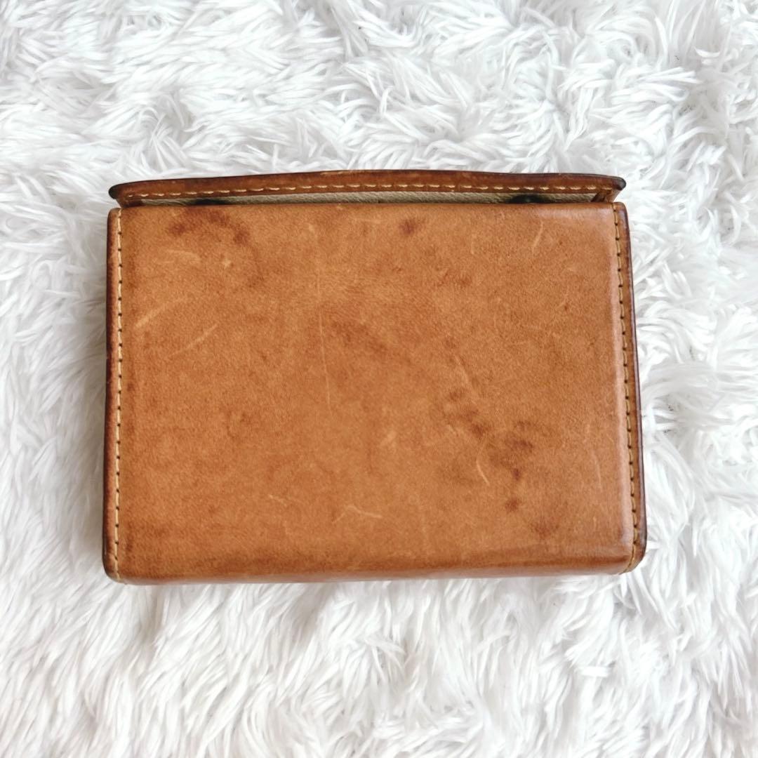 エムピウ m+ ミッレフォッリエ Ⅱ ブラウン 本革 コンパクト財布