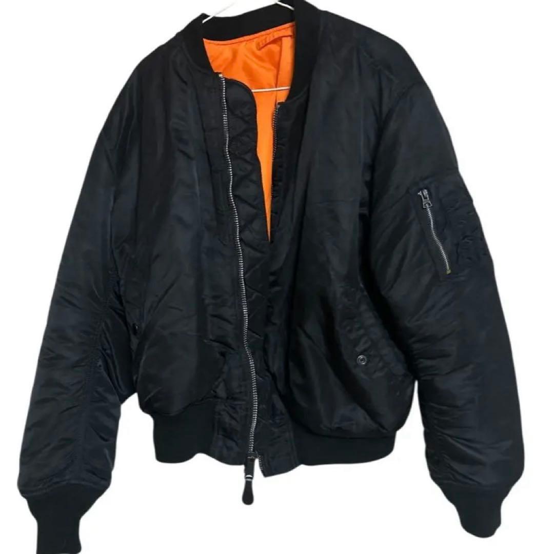 ALPHA アルファインダストリーズ MA-1 フライトジャケット Lサイズ 黒