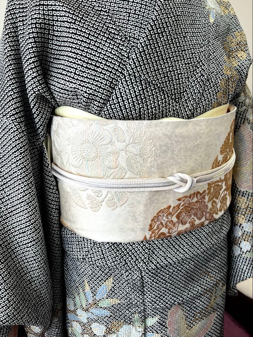 月末サービス品です袋帯　紫紘