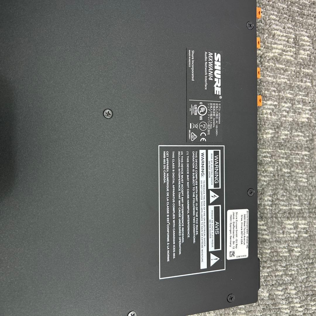 SHURE MXWANI4 オーディオネットワークインターフェース