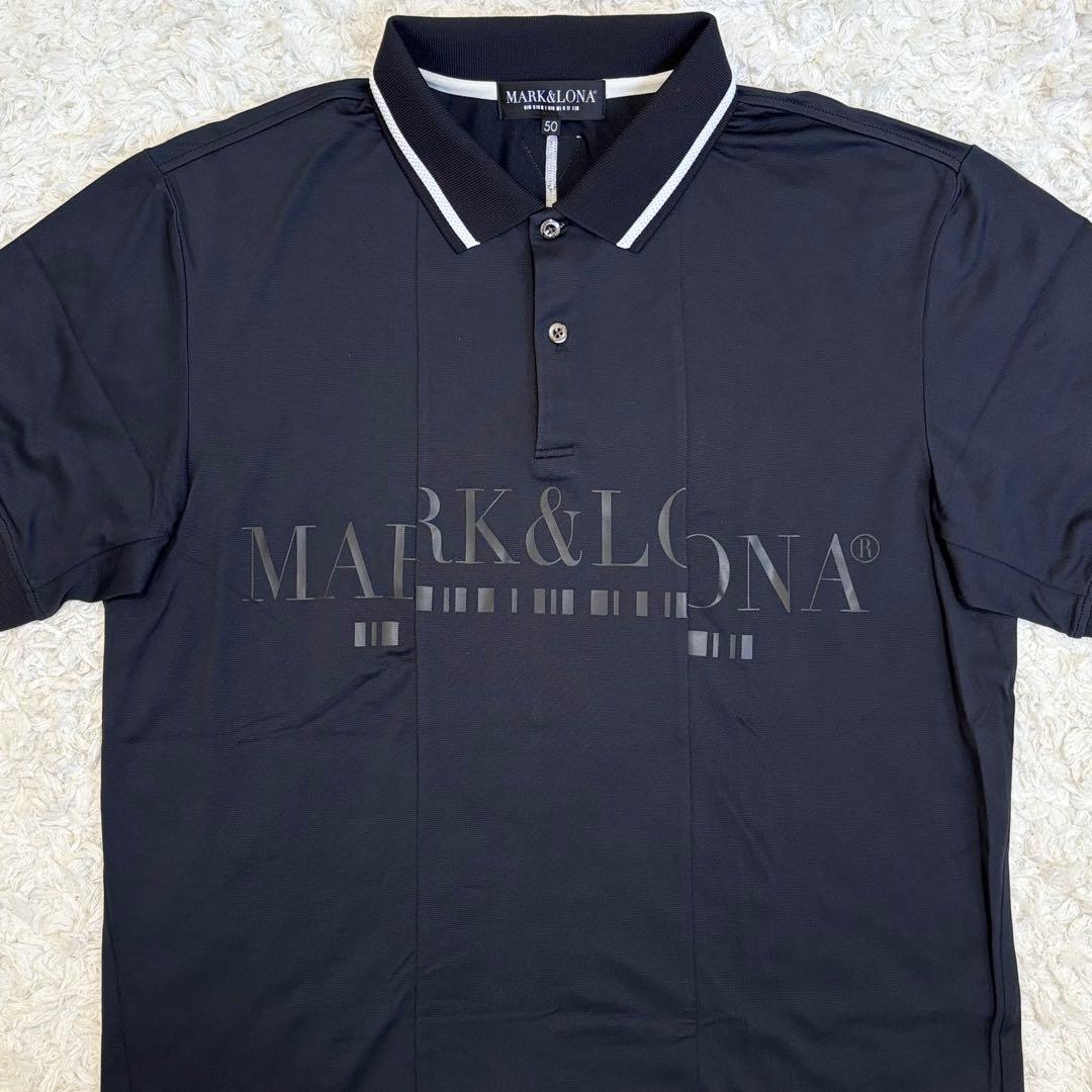 ＊極美品✨ポロシャツ 50(XL) コード 三角ロゴ マークアンドロナ メッシュ