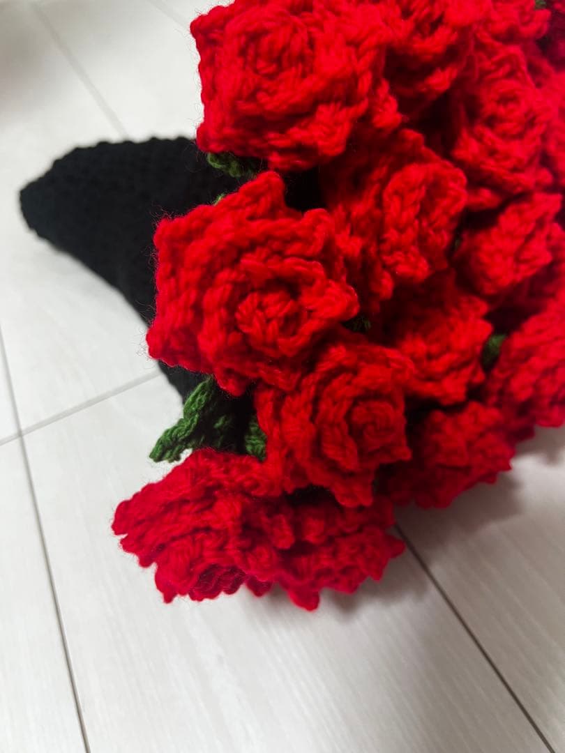 花束ブーケブランケット 薔薇(赤)