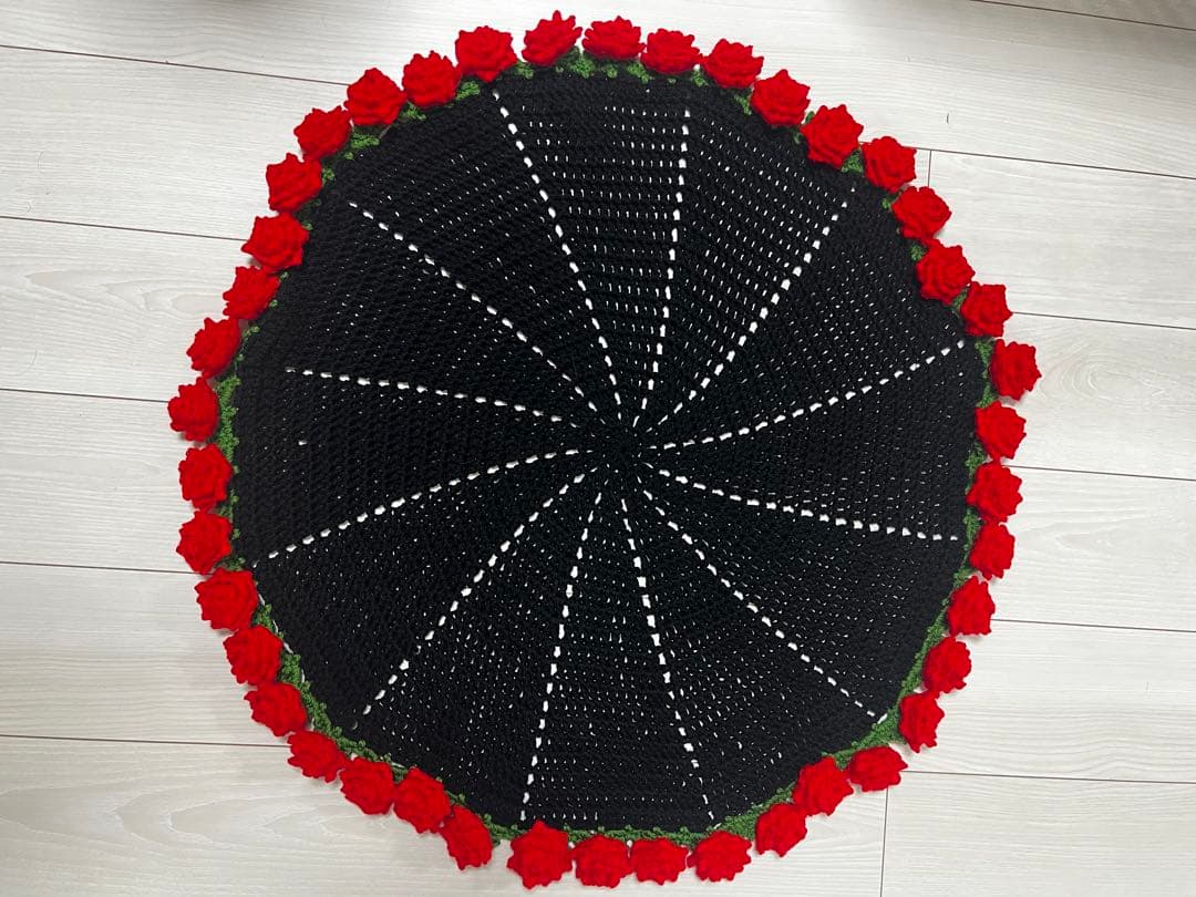 花束ブーケブランケット 薔薇(赤)