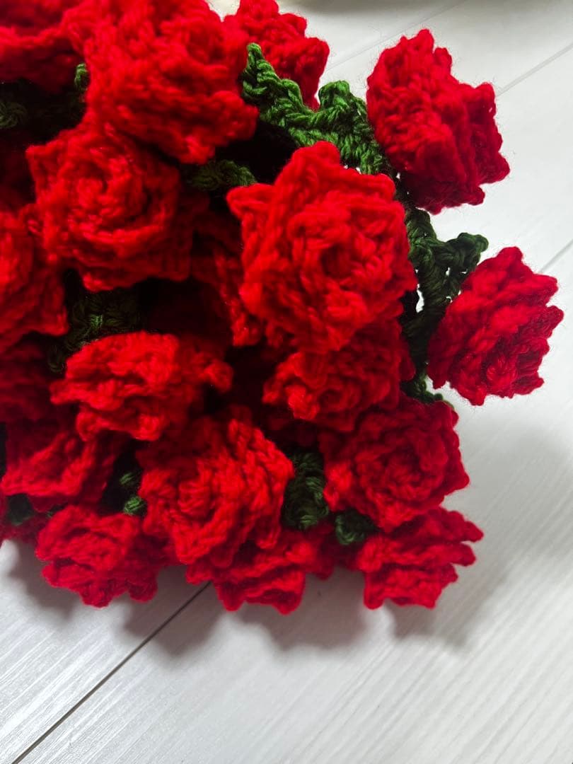 花束ブーケブランケット 薔薇(赤)