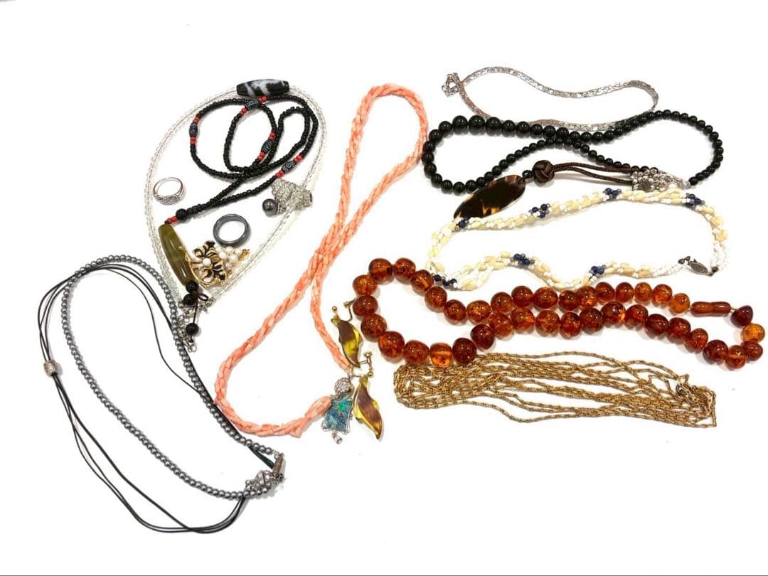 ▽アクセサリー100点以上　ネックレス　リング　メッキ　ブローチ　SILVER