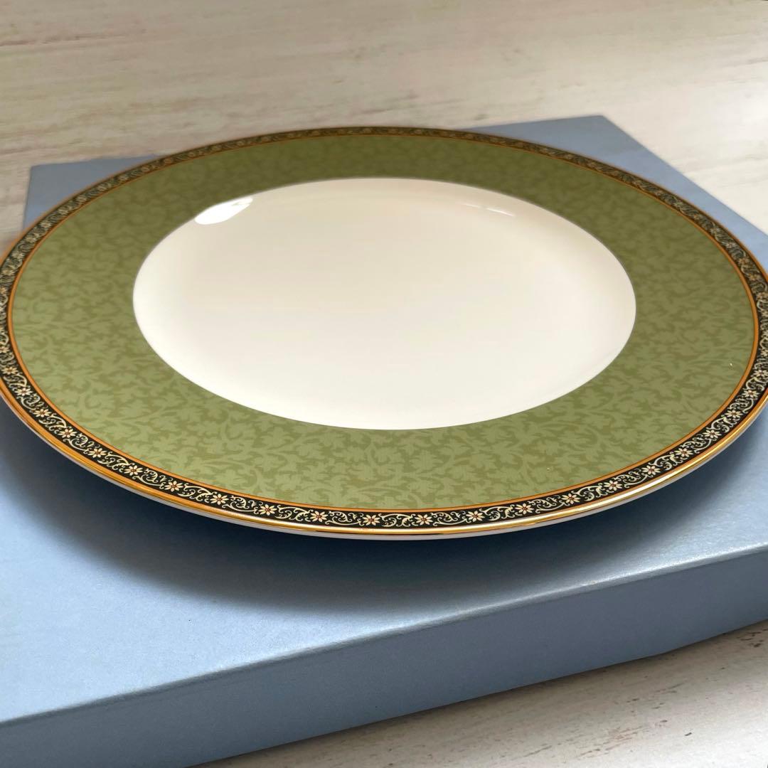 希少WEDG WOODインディア グリーン27cm ディナープレート2枚セット