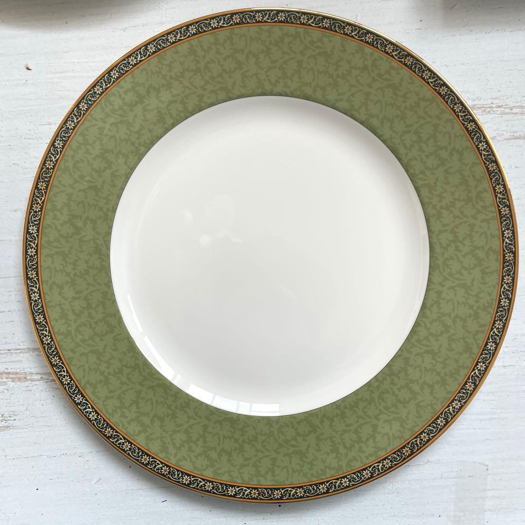 希少WEDG WOODインディア グリーン27cm ディナープレート2枚セット