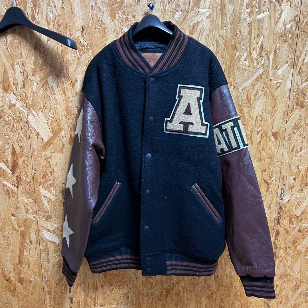 90s ヴィンテージAtmos スタジャン 黒・茶色