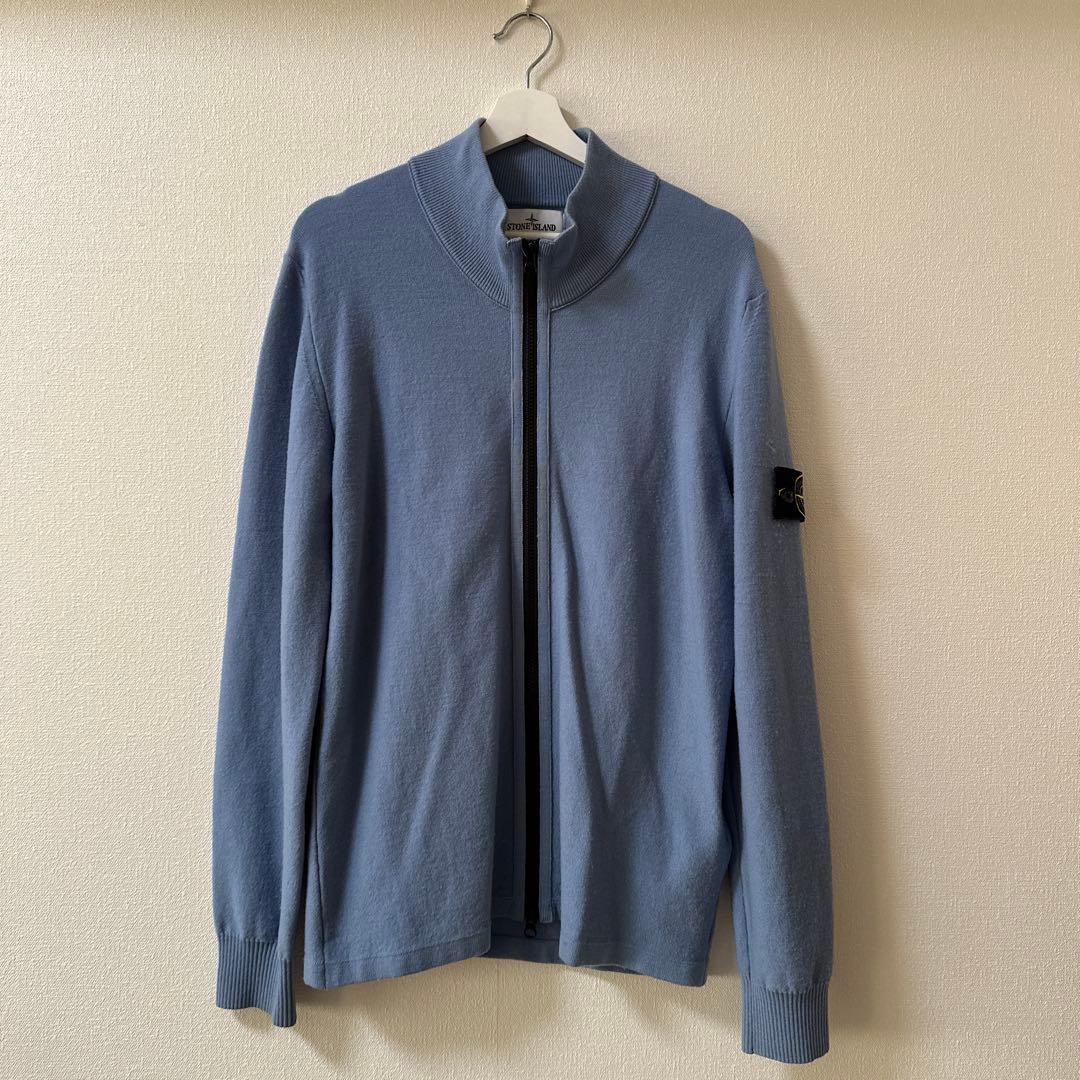 STONE  ジップアップニット ドライバーズニット ブルー