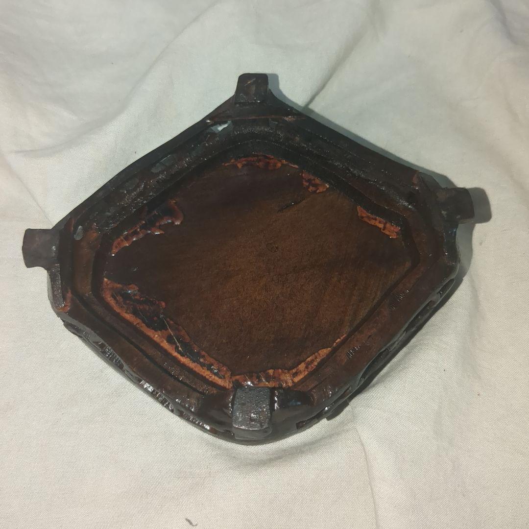 中国美術　翡翠香炉　ヒスイ　四つ足　アンティーク雑貨　 鳥彫刻