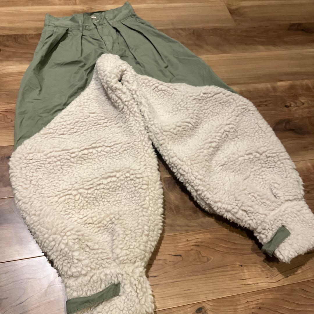 KAPITAL 異素材切り替えバルーンシルエットパンツ サイズ0