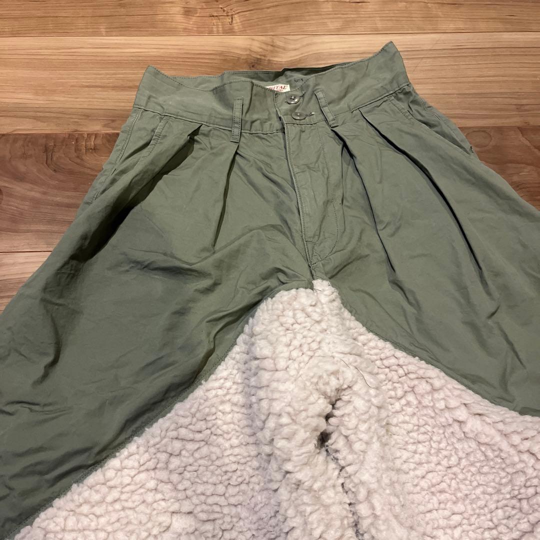 KAPITAL 異素材切り替えバルーンシルエットパンツ サイズ0