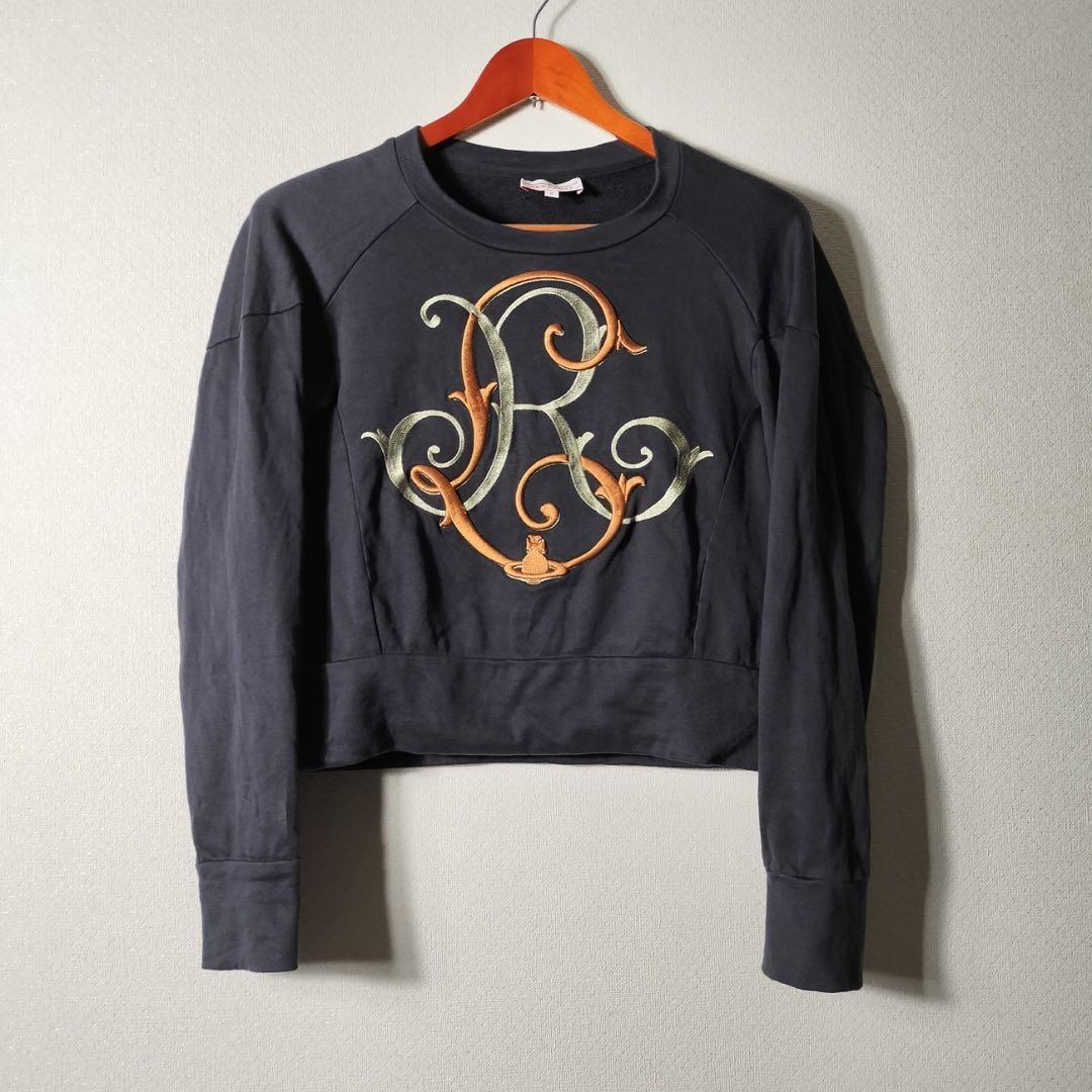 ヴィヴィアンウエストウッドレッドレーベル ラグランスウェット オーブ ショート丈