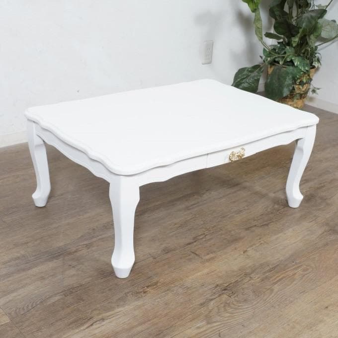 エレガント　猫脚　ヨーロピアン調　折りたたみ式　テーブル 幅80 完成品！