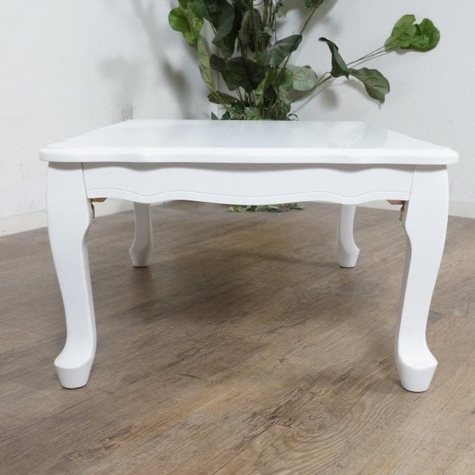 エレガント　猫脚　ヨーロピアン調　折りたたみ式　テーブル 幅80 完成品！