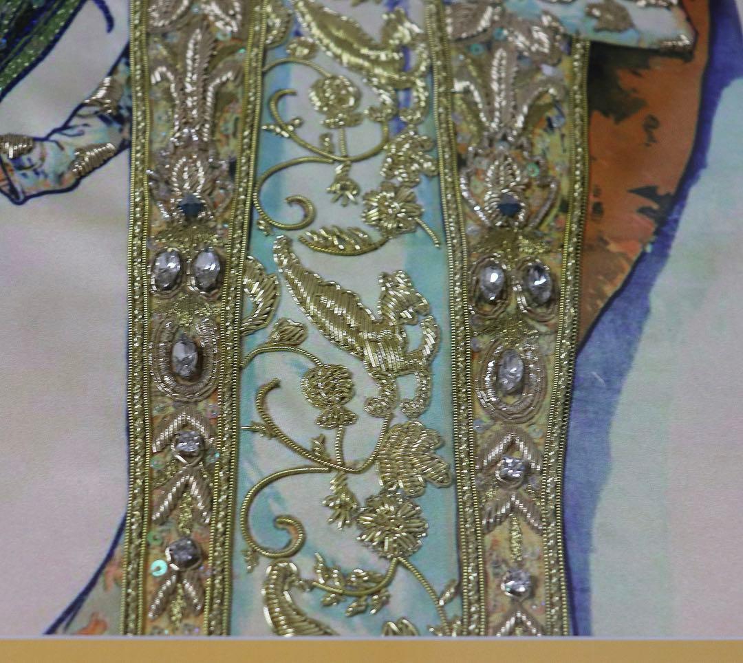 《アルフォンス・ミュシャ》箱付新品 定価46,200円 エンブロイド・アート