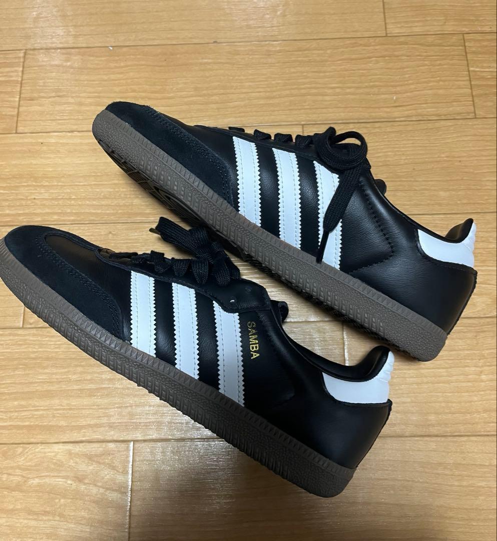 【美品】adidas Samba ブラックスニーカー 22.5cm
