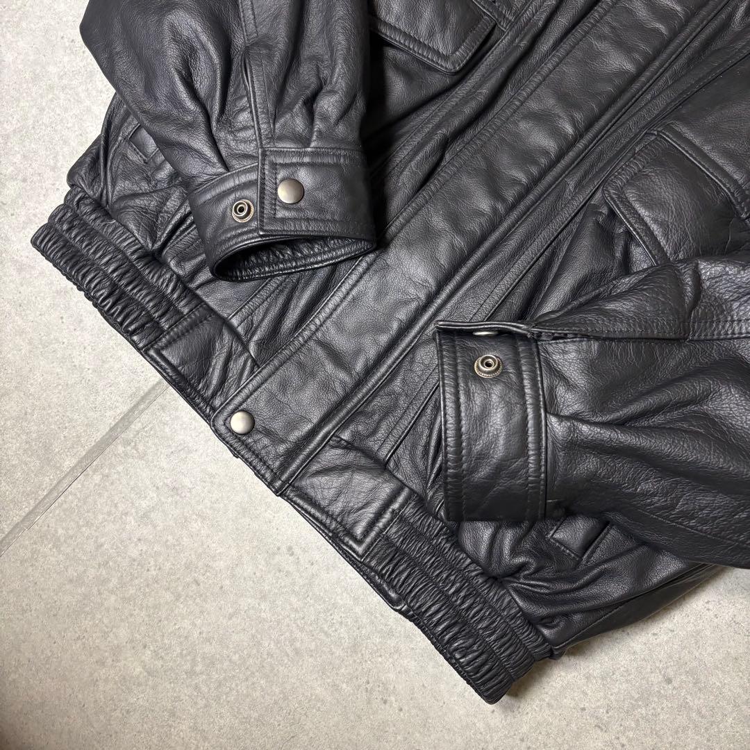 レザージャケット　A-2　フライト　ボンバージャケット　短丈　本革　牛革　90s