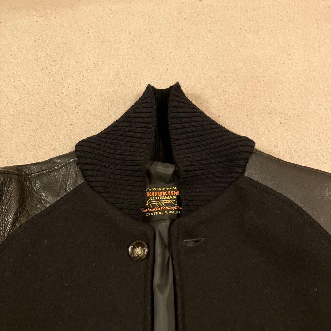 SKOOKUM LETTERMAN スタジャン 黒