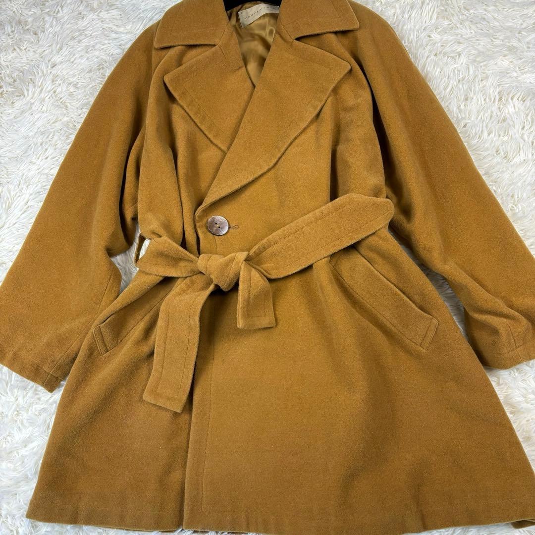 ヨーガンレール　ベルテッド　ダブル　ウールコート　マスタード　M
