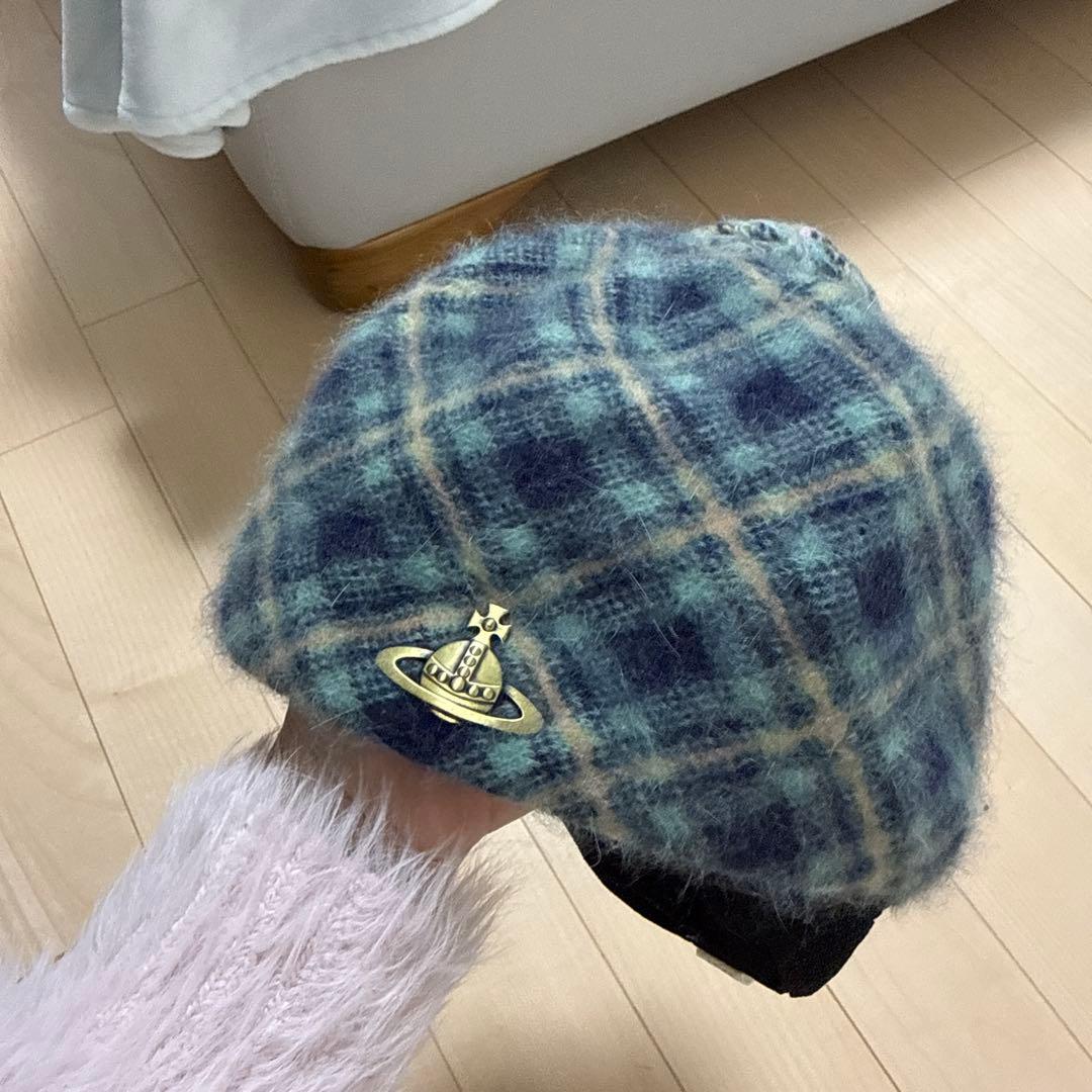 Vivienne Westwood チェック柄 ベレー帽 S/M