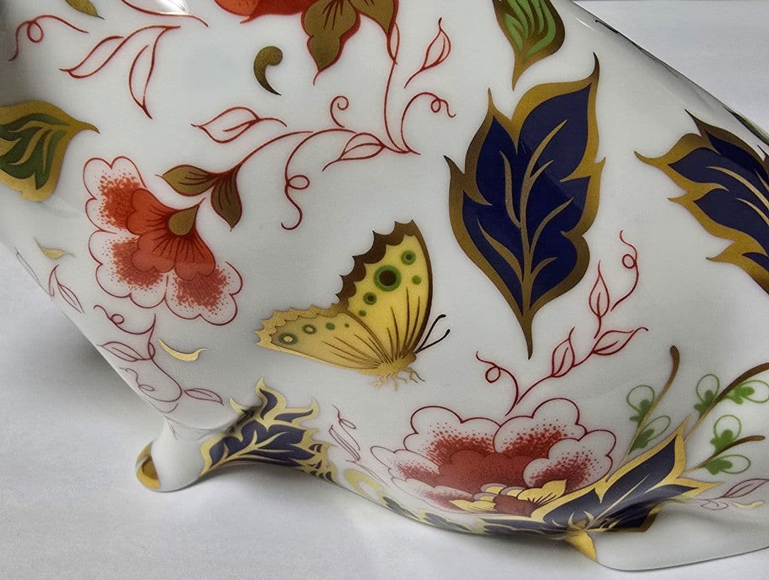 工芸品  Crown Derby Sitting Pig