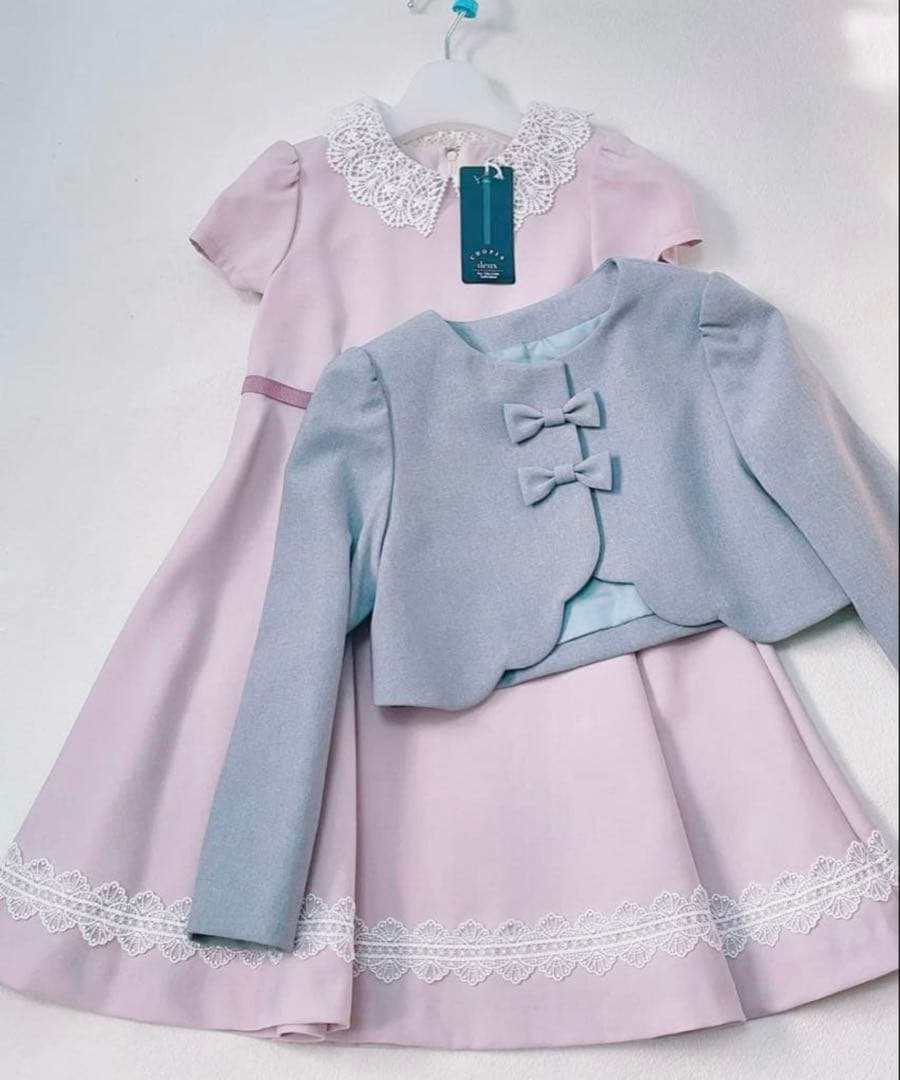 これ以上値下げ不可 新品フォーマルドレス グレーとピンク120✨