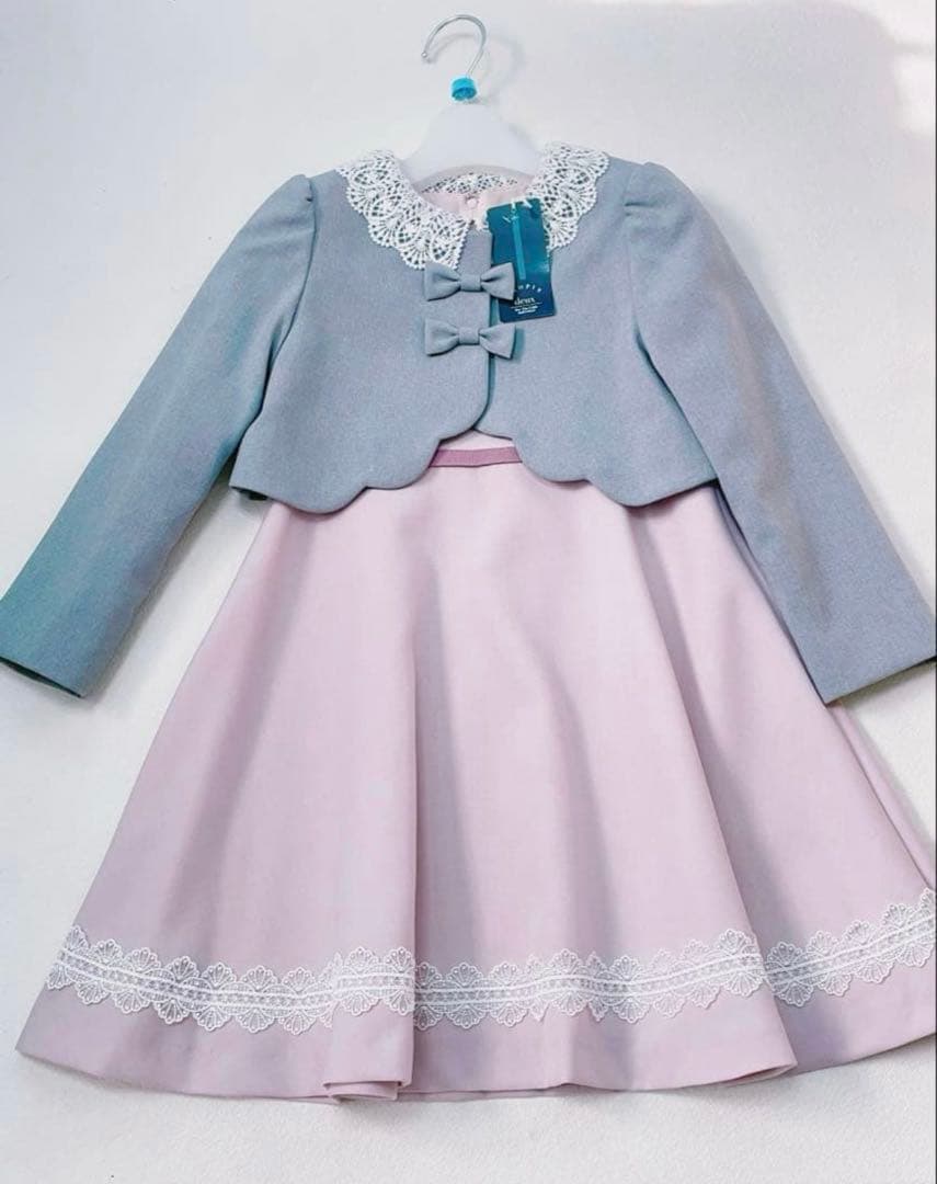 これ以上値下げ不可 新品フォーマルドレス グレーとピンク120✨