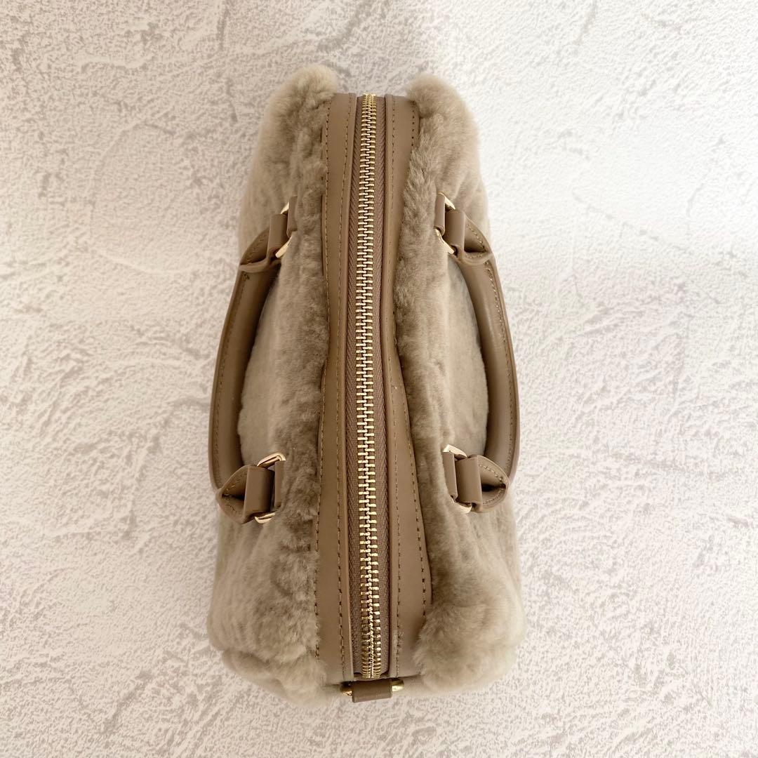 リアルムートン ファー ショルダーバッグ ハンドバッグ ボストンバッグ