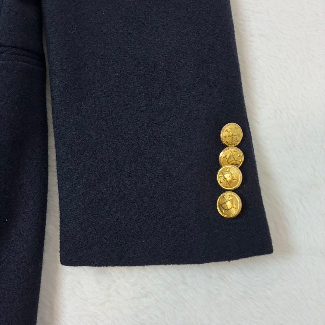 ラルフローレン　紺ブレ　金ボタン　ダブル　7号　Sサイズ相当　ネイビー　ブレザー