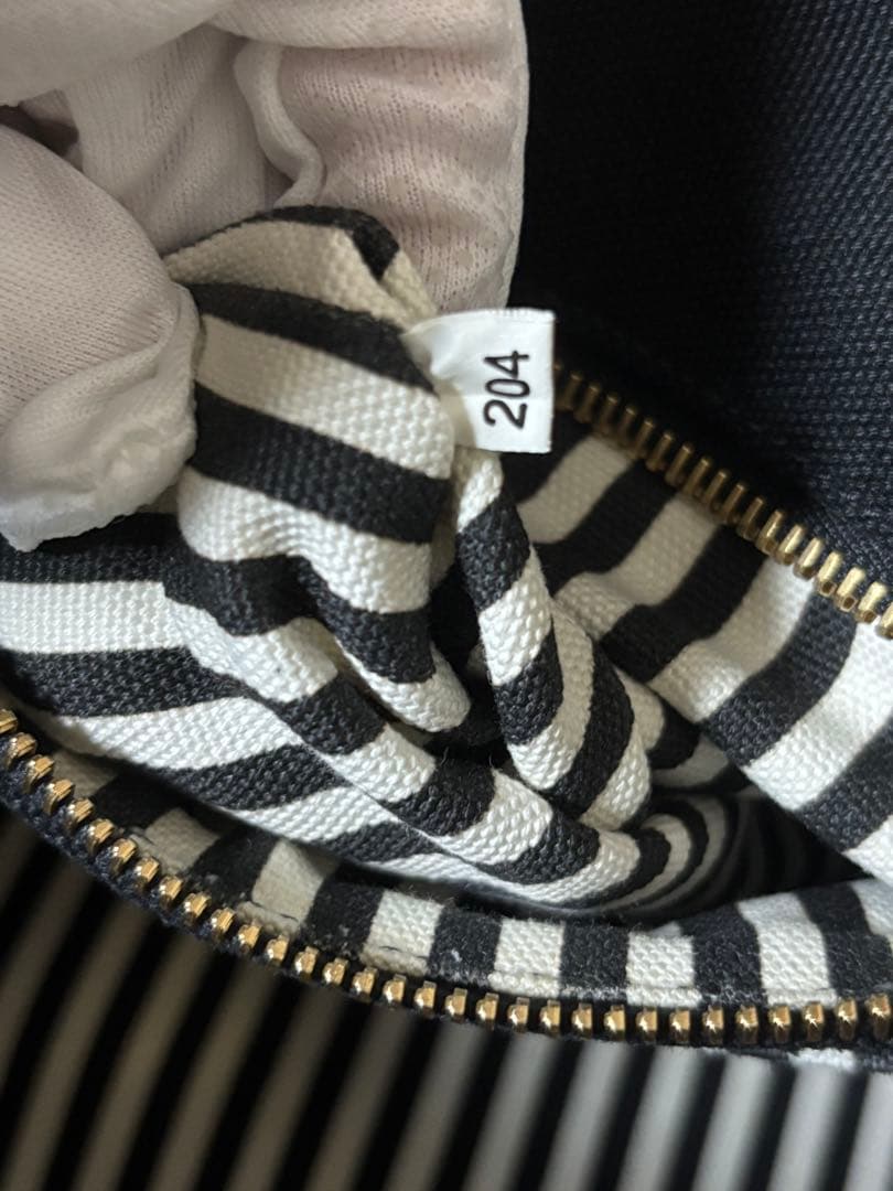 美品 PRADA プラダ カナパ キャンバス ストライプ柄 M ショルダー付き