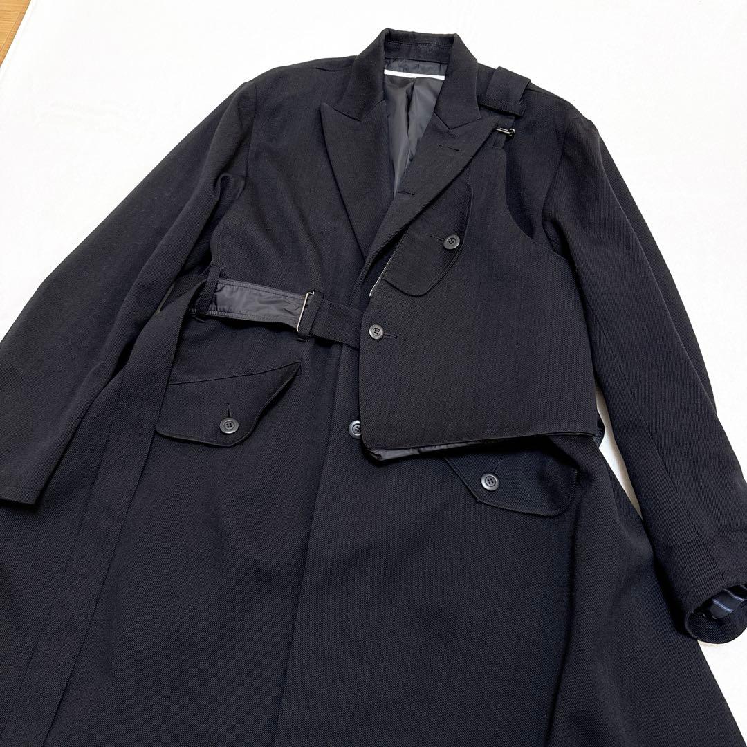 Tamme タム 24AW ロングコート バッグ付き 2 ブラック タイロッケン