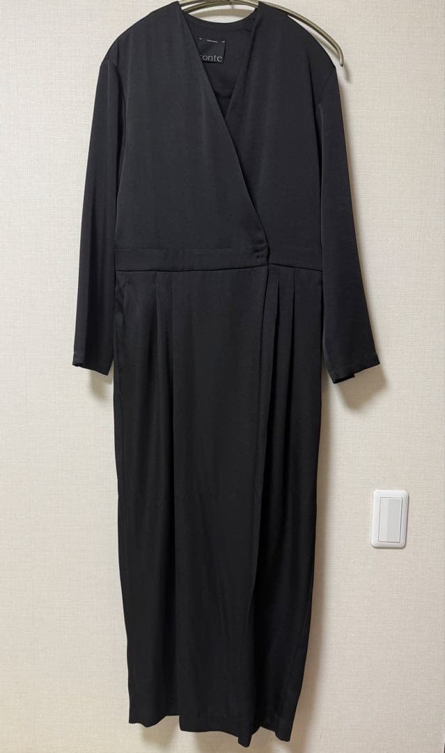 ＜conte＞サテン カシュクール オールインワン