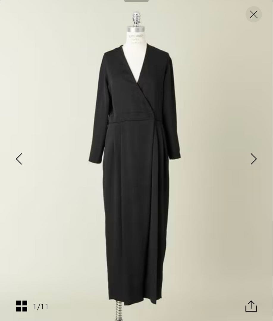 ＜conte＞サテン カシュクール オールインワン