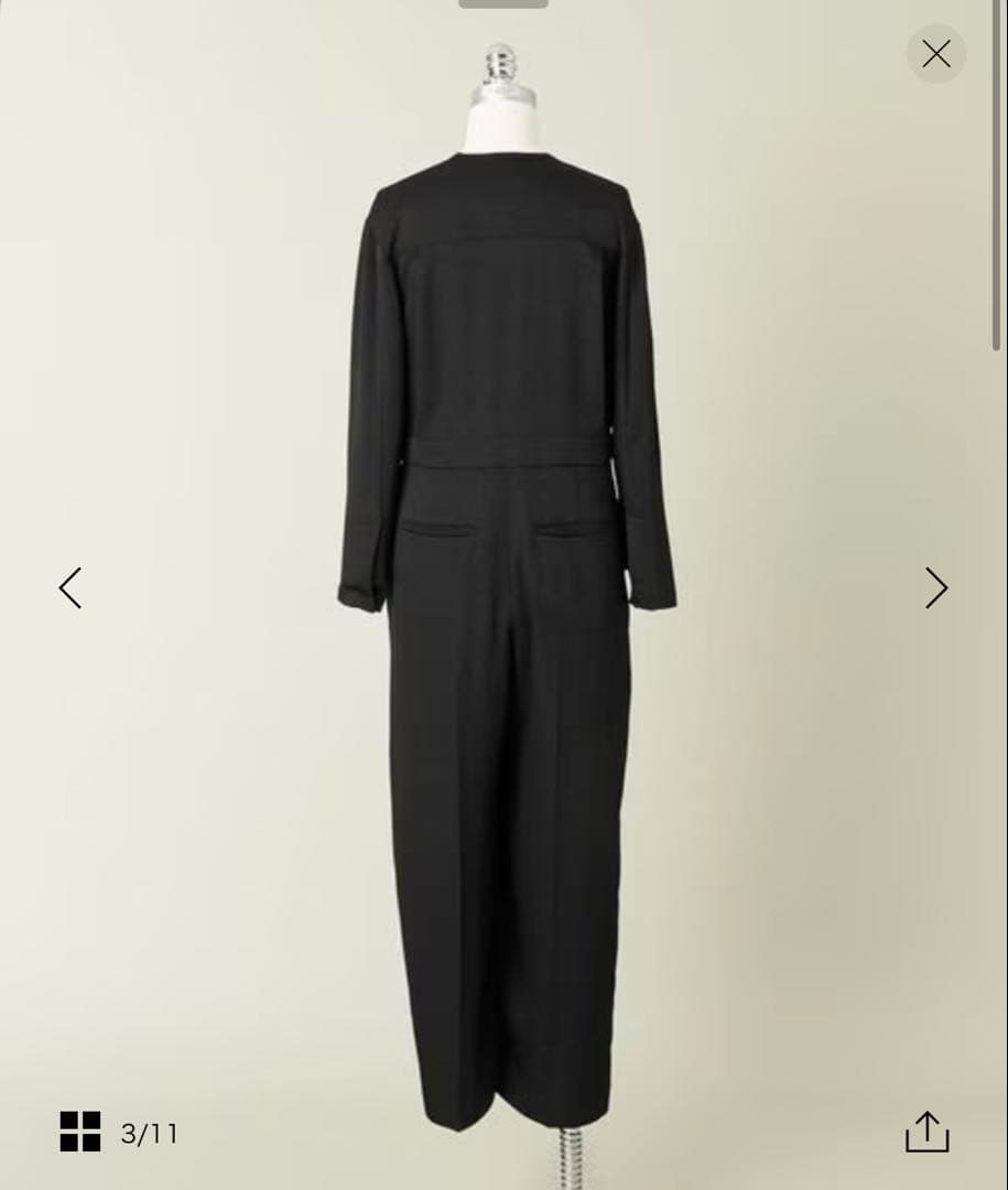 ＜conte＞サテン カシュクール オールインワン