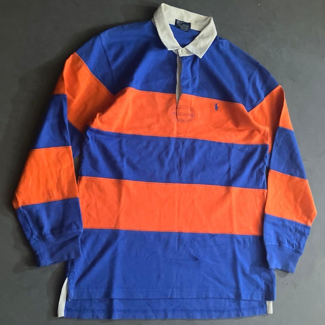 レアカラー◎90s00s ラルフローレン　ラガーシャツ　vintage カニエ